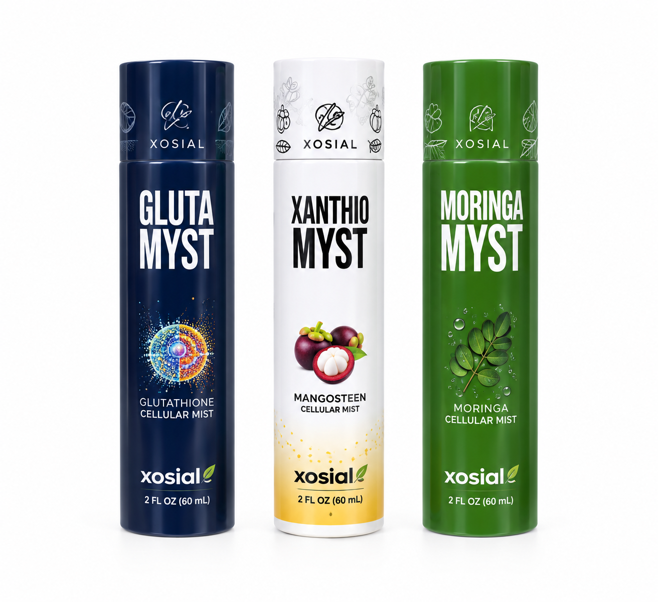 Gluta Myst, Xanthio Myst, and Moringa Myst wellness products available through Julie Jae Works Studio.